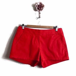 J Crew Red Orange Chino Cotton size 6 Shorts